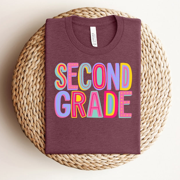 Second Grade Rainbow Back To School Shirt
