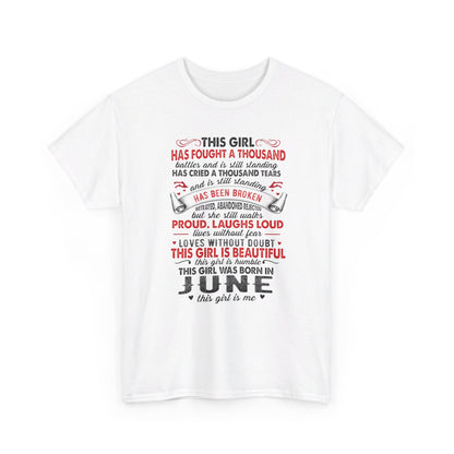 This girl was born in June this girl is me, birthday Shirt