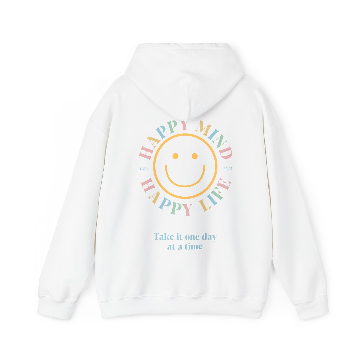 Happy Mind Happy Life Smiley Face Hoodie