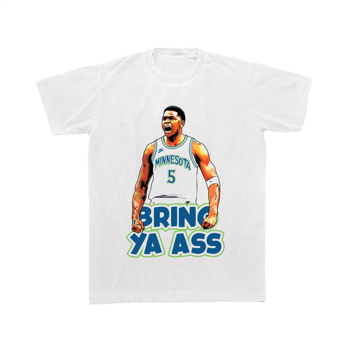Anthony Edwards Bring Ya Ass Playoff Comfort Color Tee