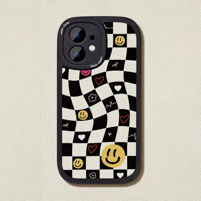 Checkered Smiley iPhone Case