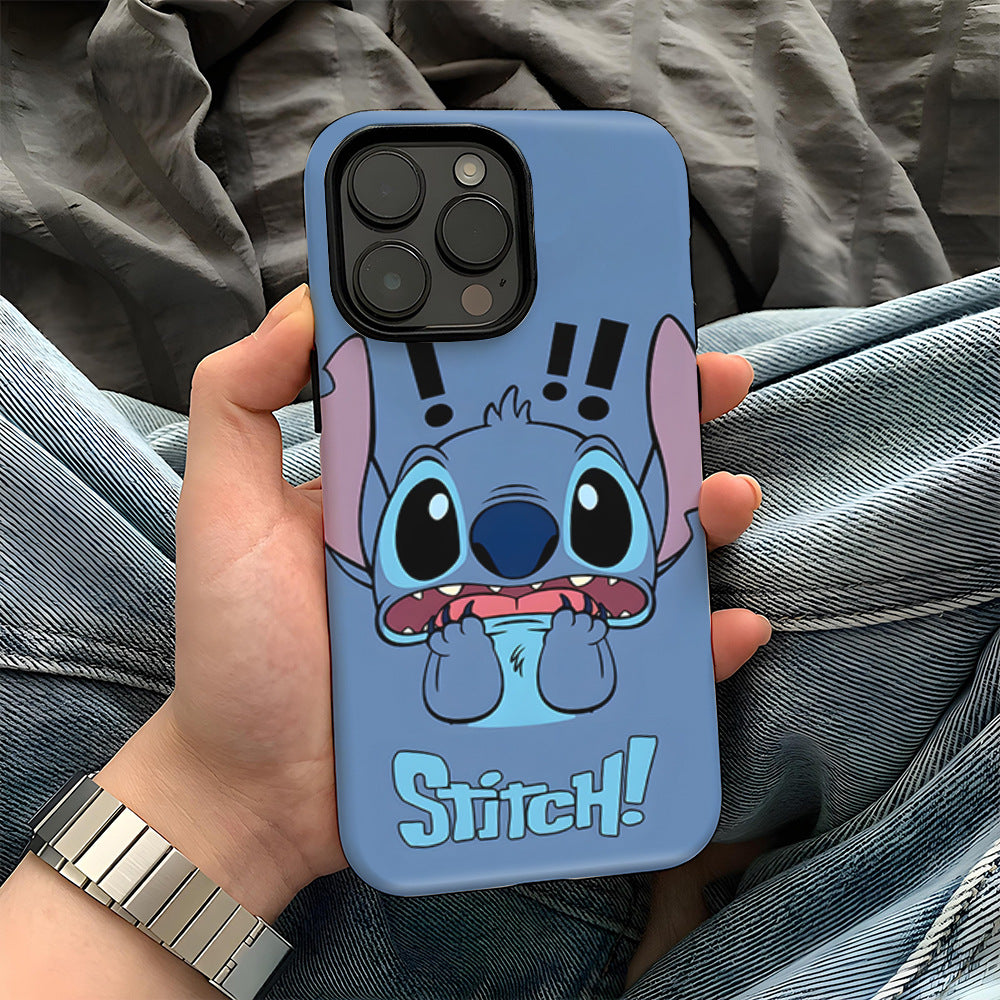 Stitch Cartoon Blue iPhone Case