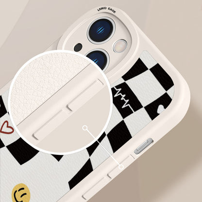 Checkered Smiley iPhone Case