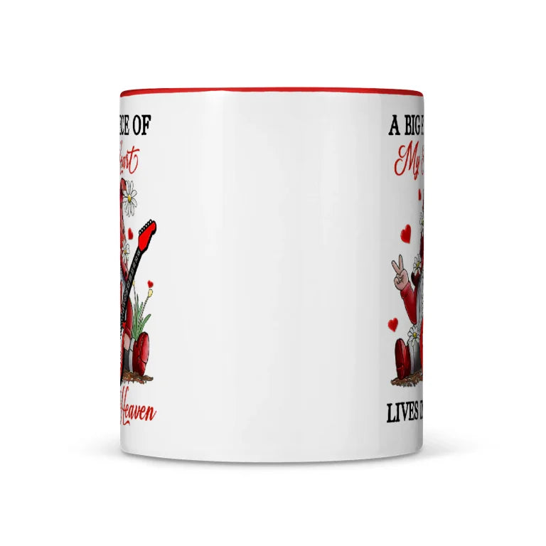 A Big Piece Of My Heart Lives In Heaven Gnome Mug